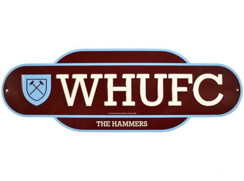 West Ham Retro Years Metal Street Sign