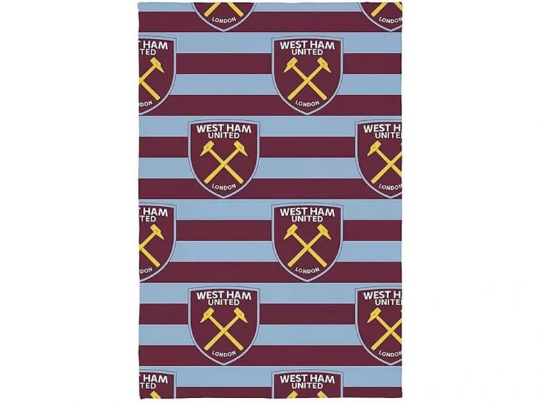 West Ham Stripe Fleece Blanket