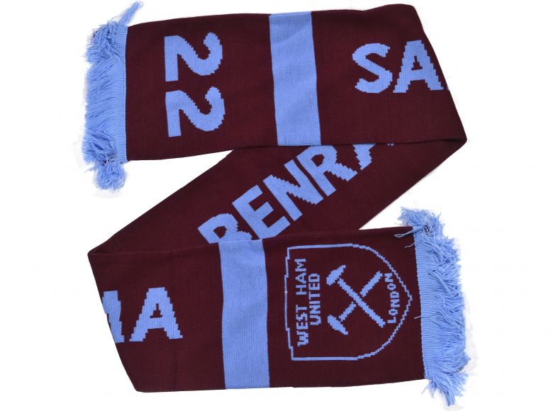 West Ham United Benrahma Said 22 Player Scarf
