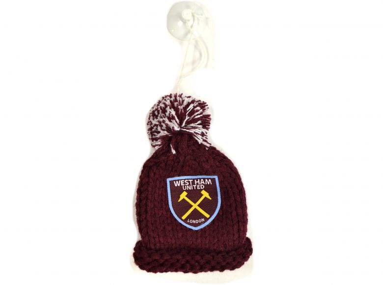West Ham United Car Hanging Knitted Bobble Hat Claret