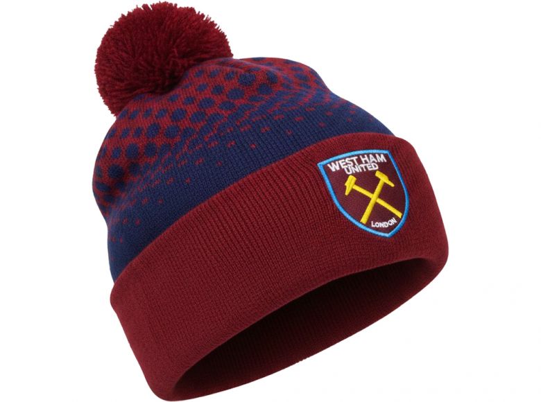 West Ham United Fade Design Bobble Hat