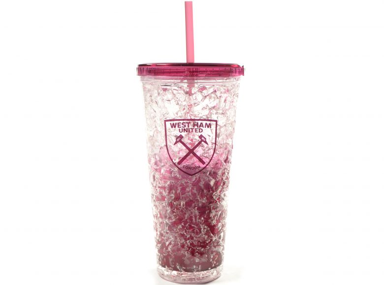 West Ham United Freezer Cup With Straw