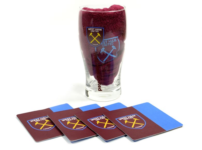 West Ham Word Mark Mini Bar Set