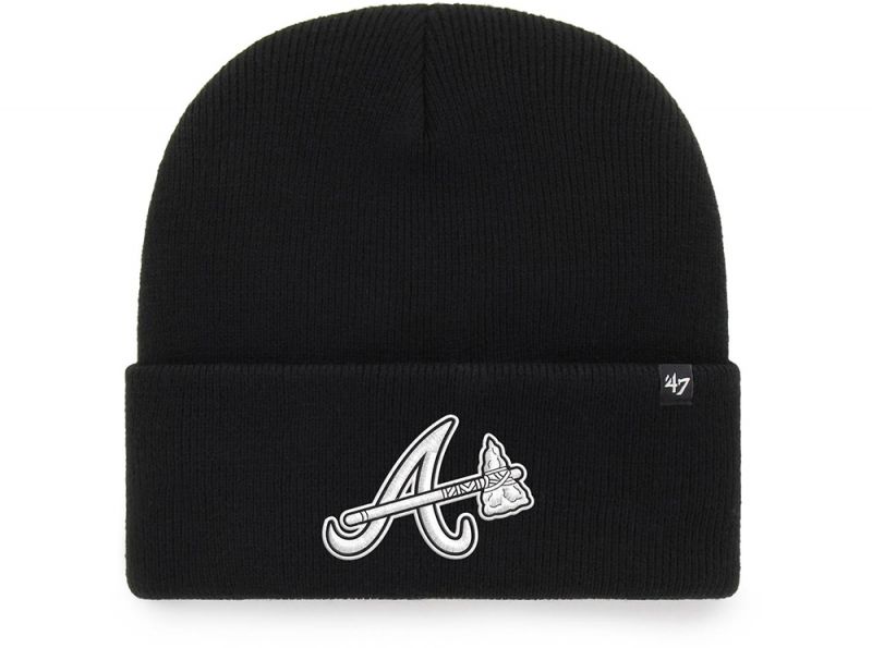 47 Brand Atlanta Braves Haymaker MLB Cuff Knitted Hat Black