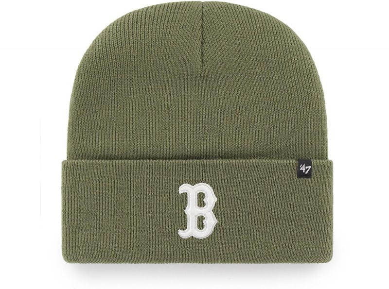 47 Brand Boston Red Sox Haymaker MLB Cuff Knitted Hat Khaki