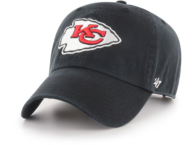 47 Brand Kansas City Chiefs NFL Clean Up Baseball Cap Black
