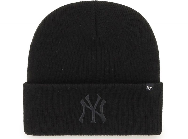 47 Brand NY Yankees Haymaker MLB Cuff Knitted Hat Black Black