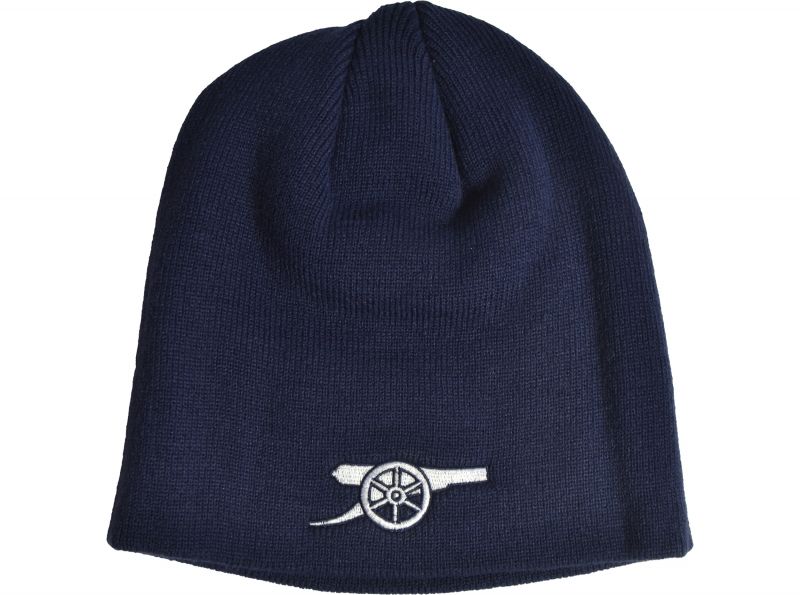 Arsenal Cannon Crest Beanie Hat Navy White