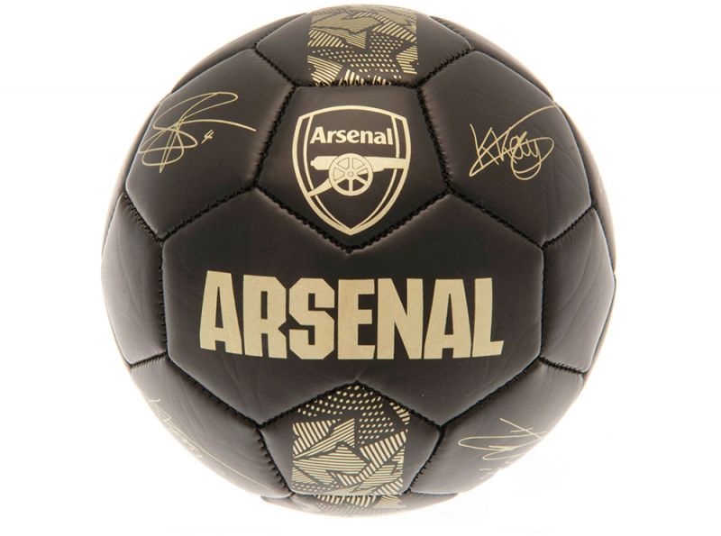 Arsenal Phantom Black Gold Football 8377 Size One Mini Ball