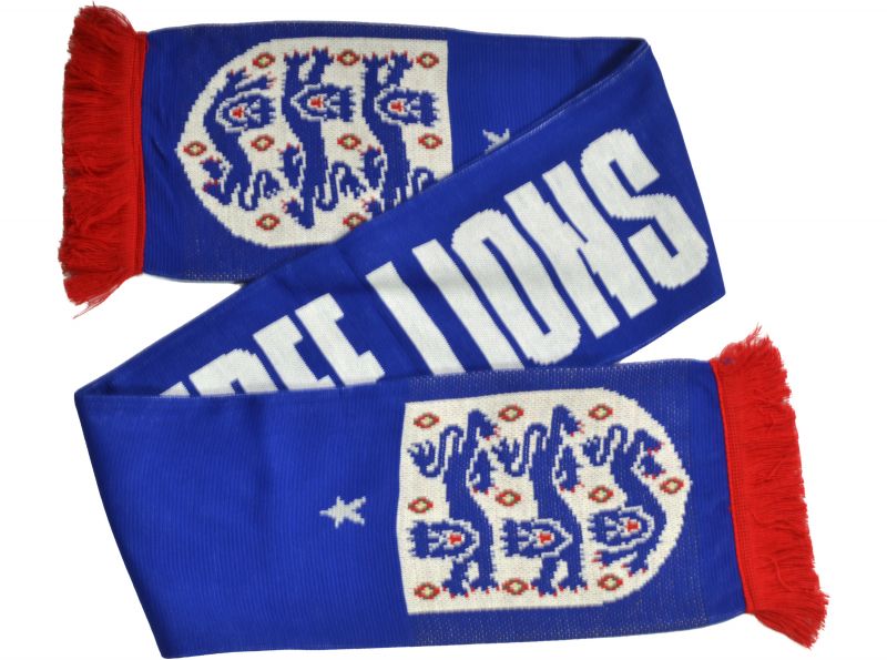 England FA Three Lions Jacquard Knit Scarf Royal