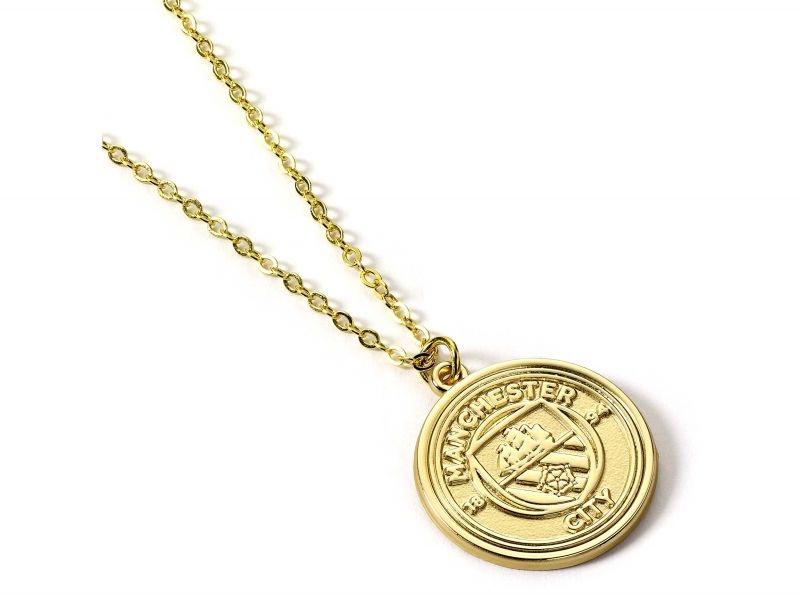 Man City Gold Tone Crest Necklace