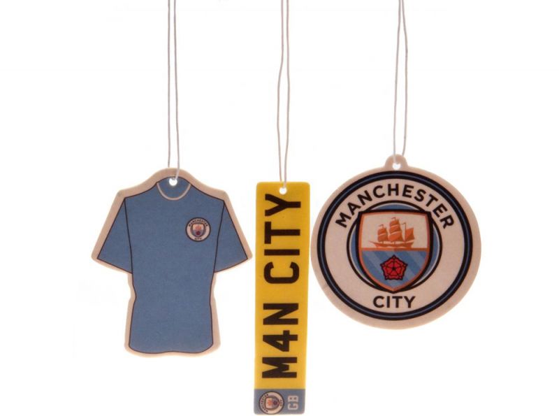 Man City Three Pack Air Freshener License Plate