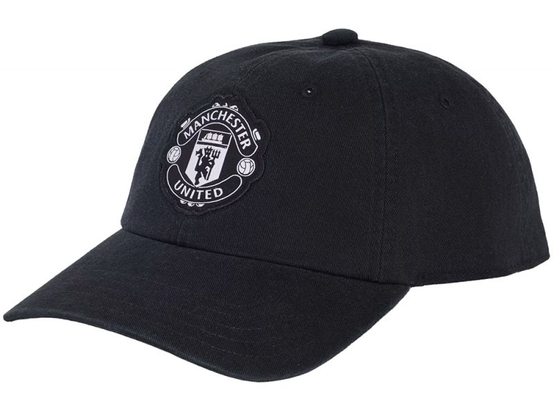 Man UTD Adidas Dad Cap Black White
