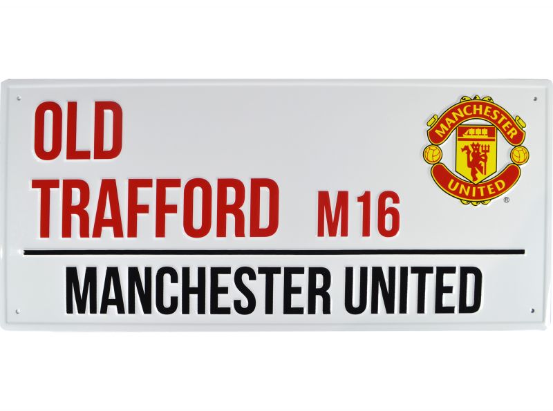 Man Utd Metal Light Street Sign