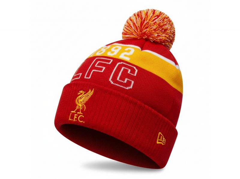 New Era Liverpool FC Sport Red Cuff Knit Turn Up Knitted Hat