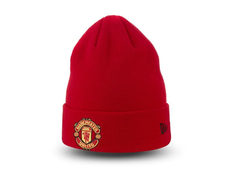 New Era Man Utd Knit Turn Up Red