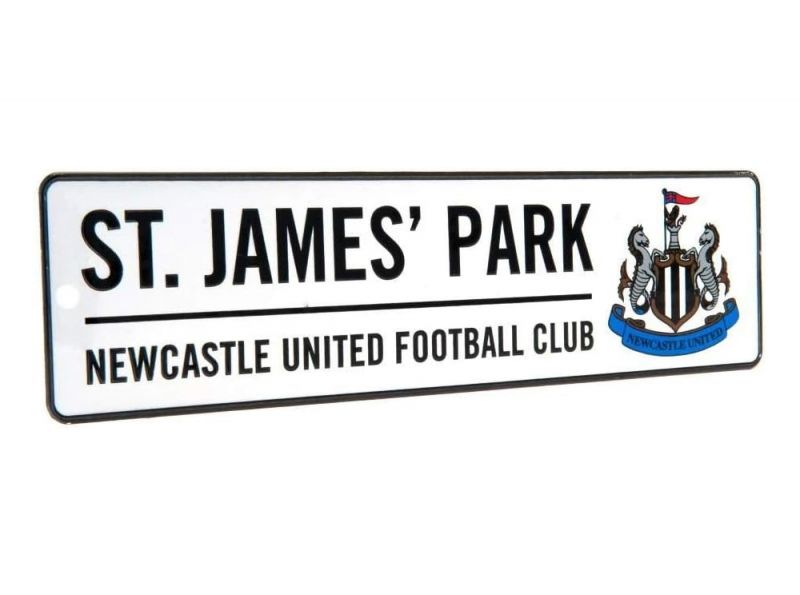 Newcastle United Crest 3D Embossed Metal Hanging Street Window Sign