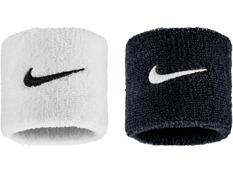 Nike Classic Swoosh Wristbands Black White Black