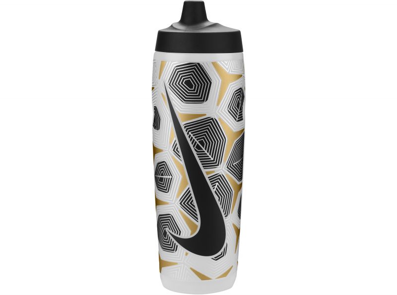 Nike Refuel Bottle 24 OZ Graphic Clear Black Flt Gold Flt Silver Black