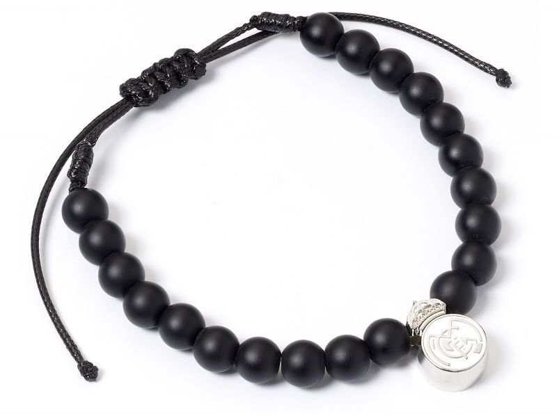 Real Madrid Black Bead Bracelet