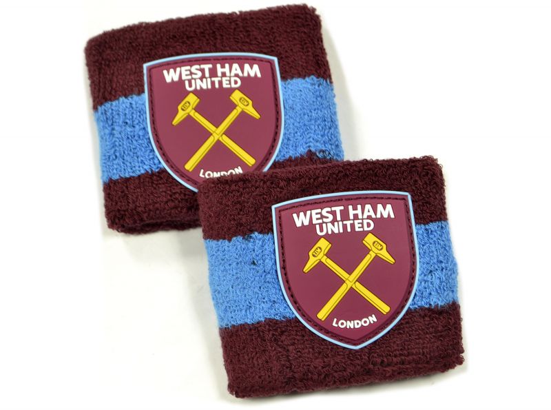 West Ham Cotton Wristbands Claret Blue