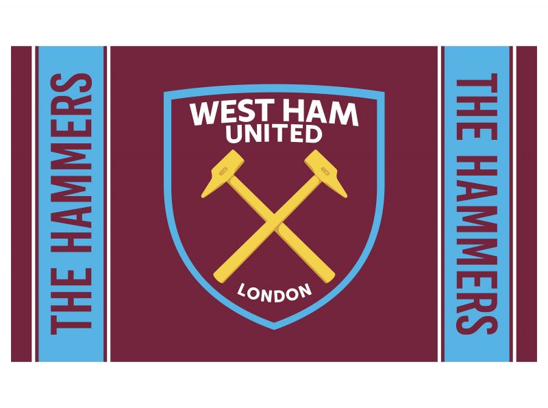 West Ham Crest Stripe Flag 5 x 3