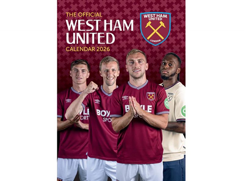 West Ham United 2026 A3 Wall Calendar