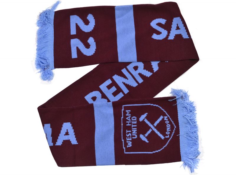 West Ham United Benrahma Said 22 Player Scarf