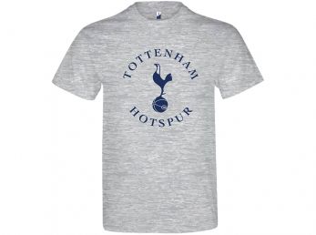 Spurs Crest T Shirt Grey Adults