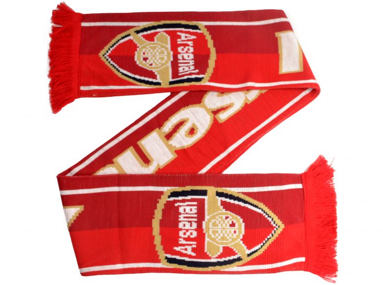 Arsenal Contrast Jacquard Knit Scarf