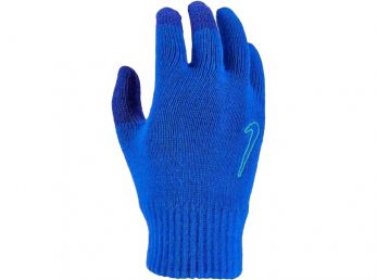 Nike Swoosh YA Knit Grip Gloves 2.0 Graphic Signal Blue / Game Royal / Turquoise Blue