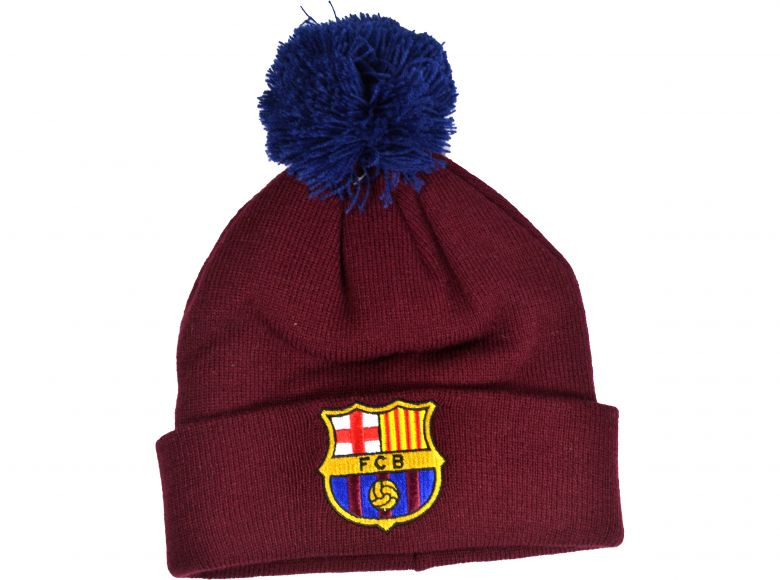 FC Barcelona Knitted Bobble Burgundy