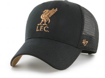 Liverpool 47 Brand Branson Mesh Baseball Cap Snapback Black Brown