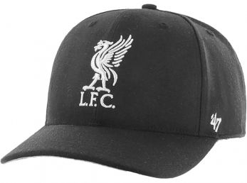Liverpool Liverbird 47 Brand MVP Low Profile Snapback Cap Black White