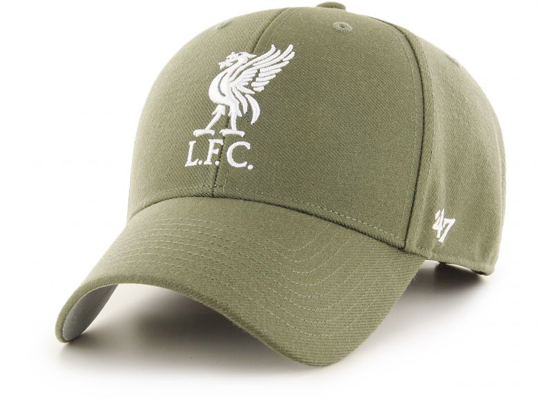 Liverpool 47 Brand MVP Baseball Cap Liverbird Crest Green White