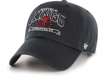 Liverpool 47 Brand Clean Up Relaxed Fit Cap Liverpool Anfield Kings Black