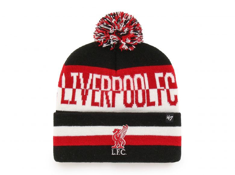 Liverpool 47 Brand Cuff Liverbird Crest Pom Black Red White