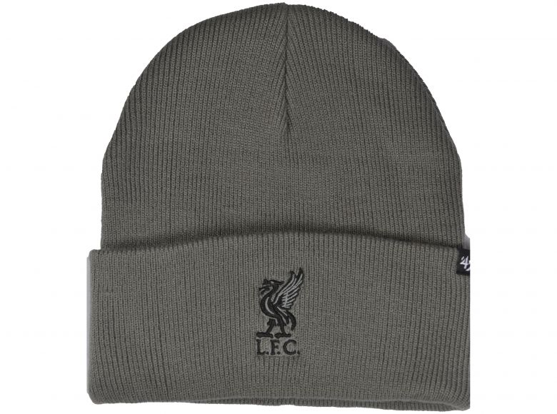 Liverpool 47 Brand Haymaker Cuffed Turn Up Beanie Grey