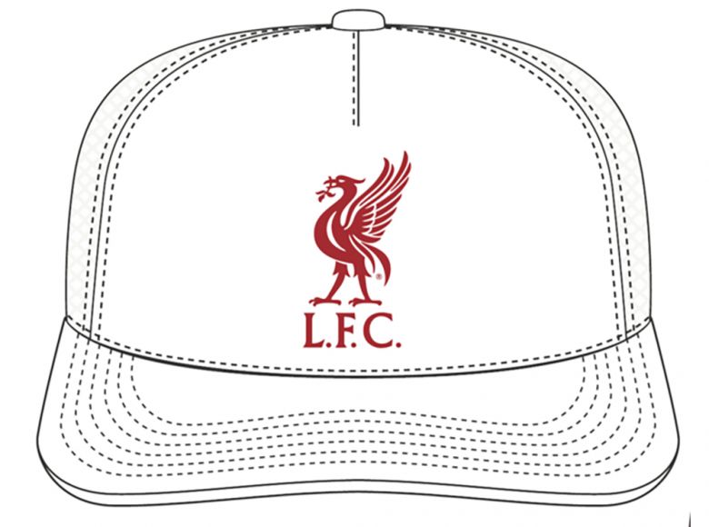 Liverpool 47 Brand Mesh Hitch White Red Snapback Cap