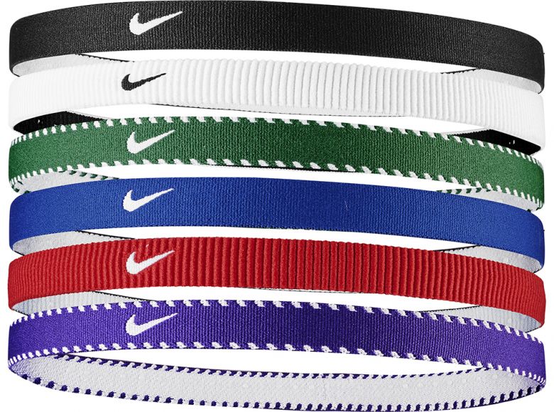 Nike Flex Classic Headbands 6 Pk Game Royal University Red White
