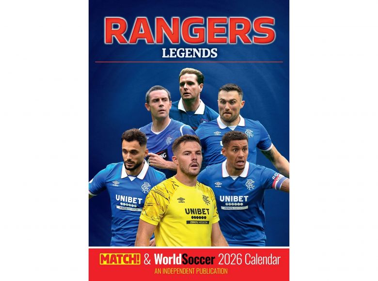 Rangers Legends 2026 A3 Wall Calendar