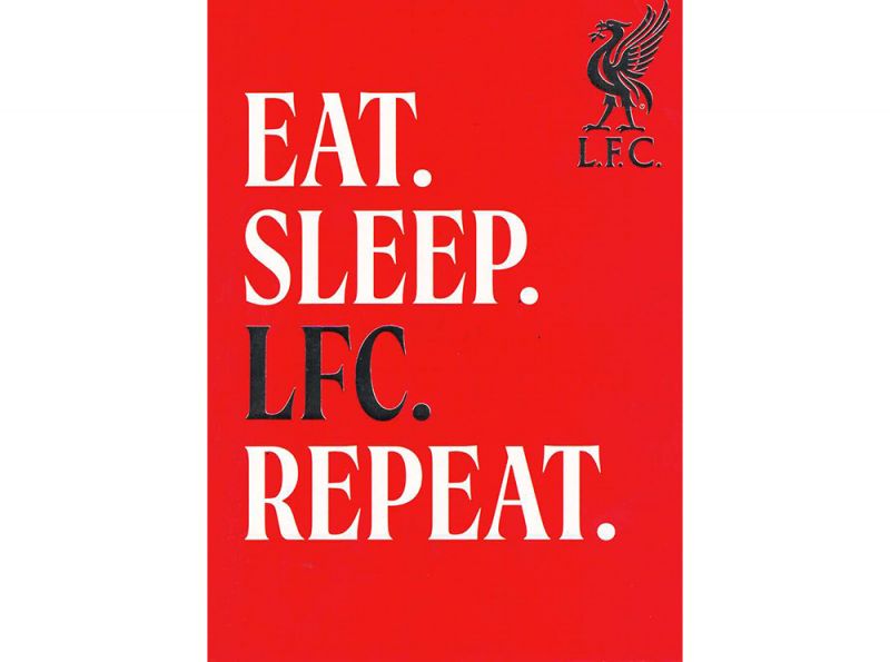 Eat Sleep LFC Repeat Birthday Card