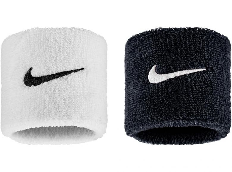 Nike Classic Swoosh Wristbands Black White Black