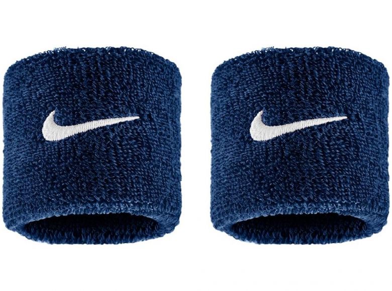 Nike Classic Swoosh Wristbands College Navy White