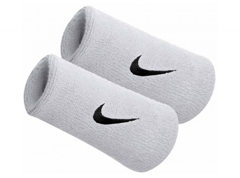 Nike Swoosh Double Wristbands White