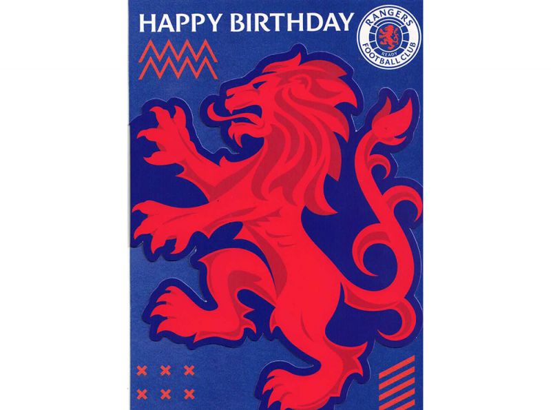 Rangers Cut Out Birthday Card